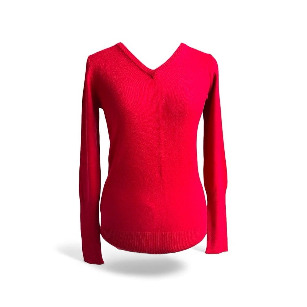 Target Mossimo Women’s Vibrant Red V-Neck Sweater